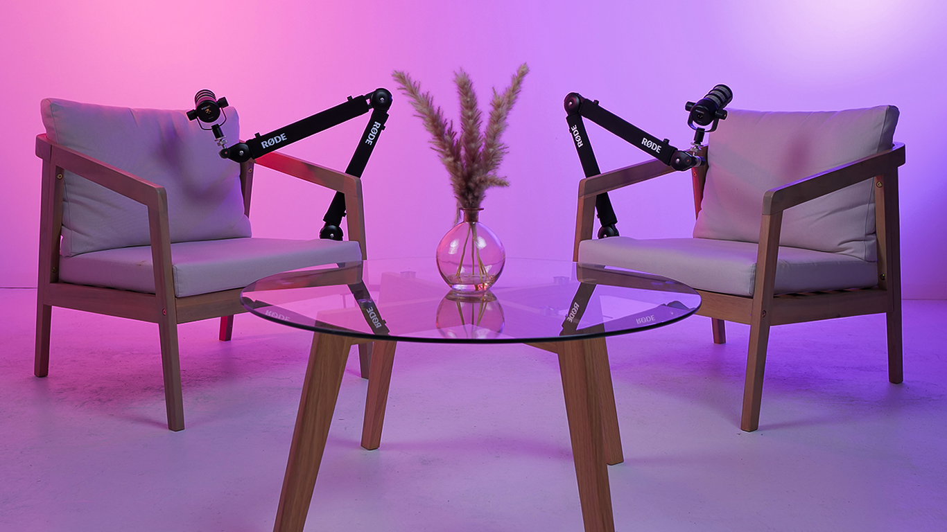 Studio Chill mood pour podcasts et interviews à deux